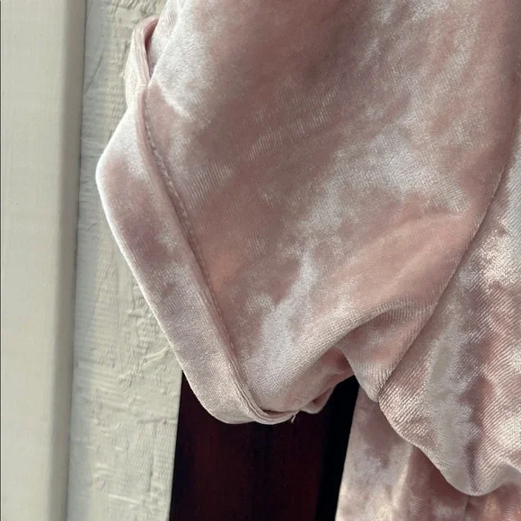 Ellos Blush Velvet Short Sleeve Top - Picture 4 of 5